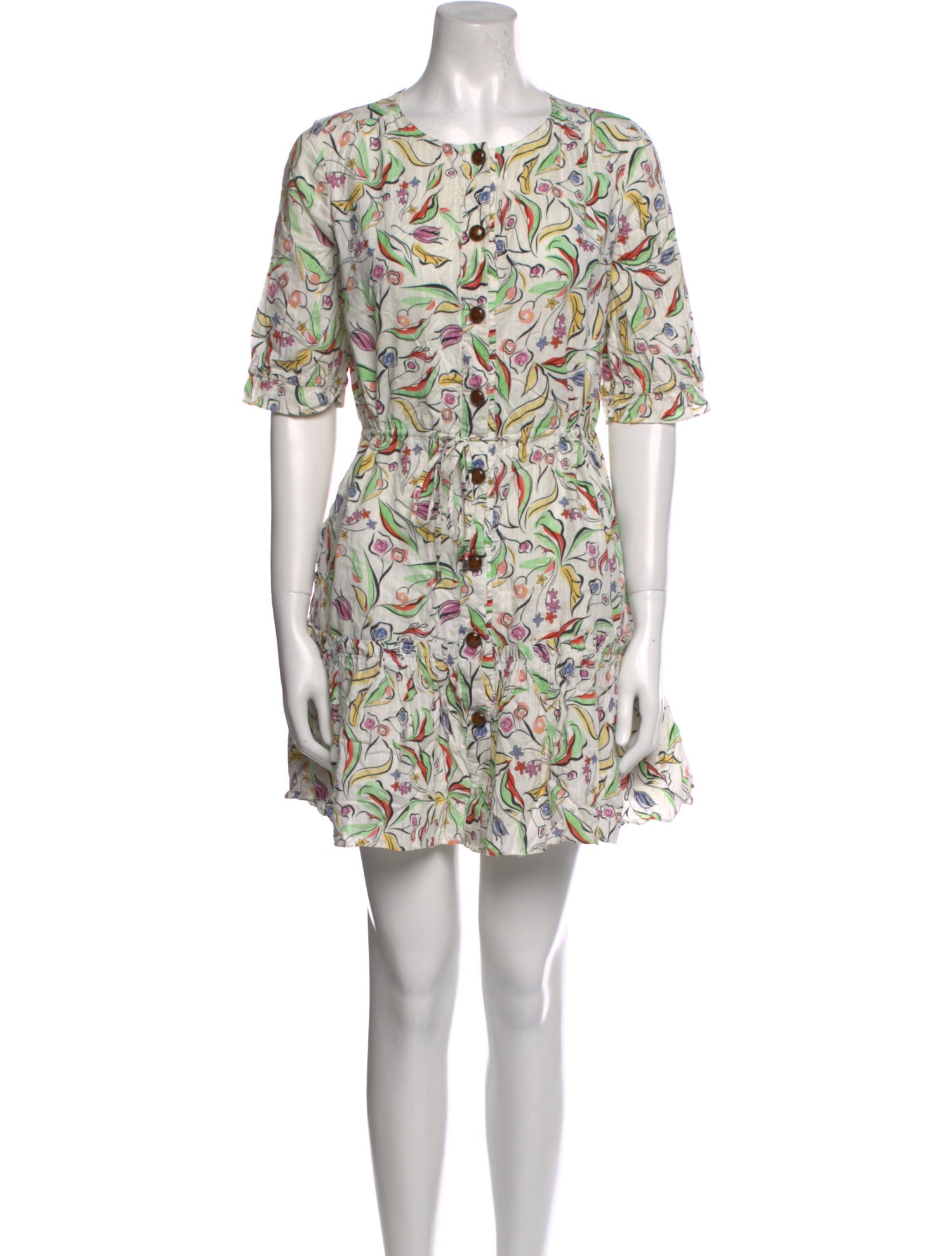 Saloni Floral Print Mini Dress