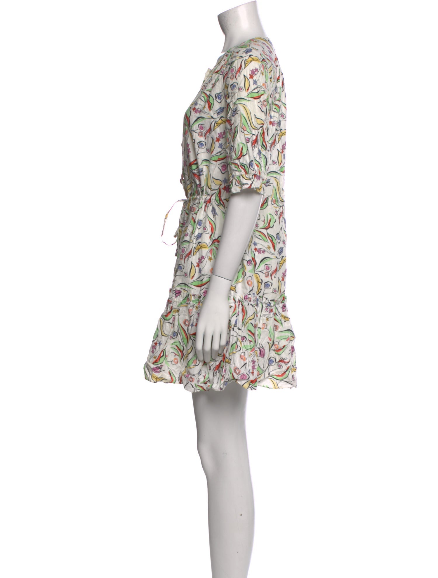 Saloni Floral Print Mini Dress