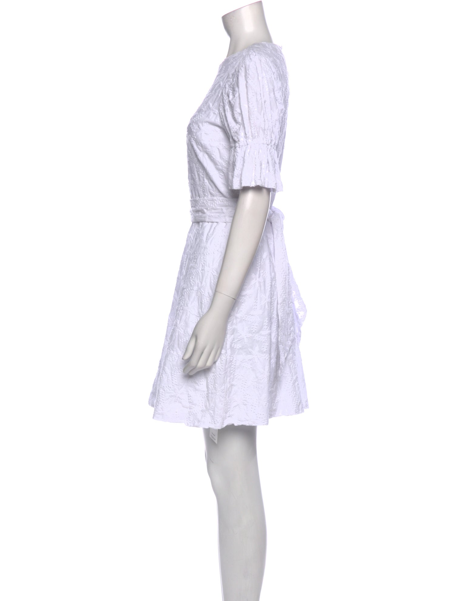 Saloni Crew Neck Mini Dress