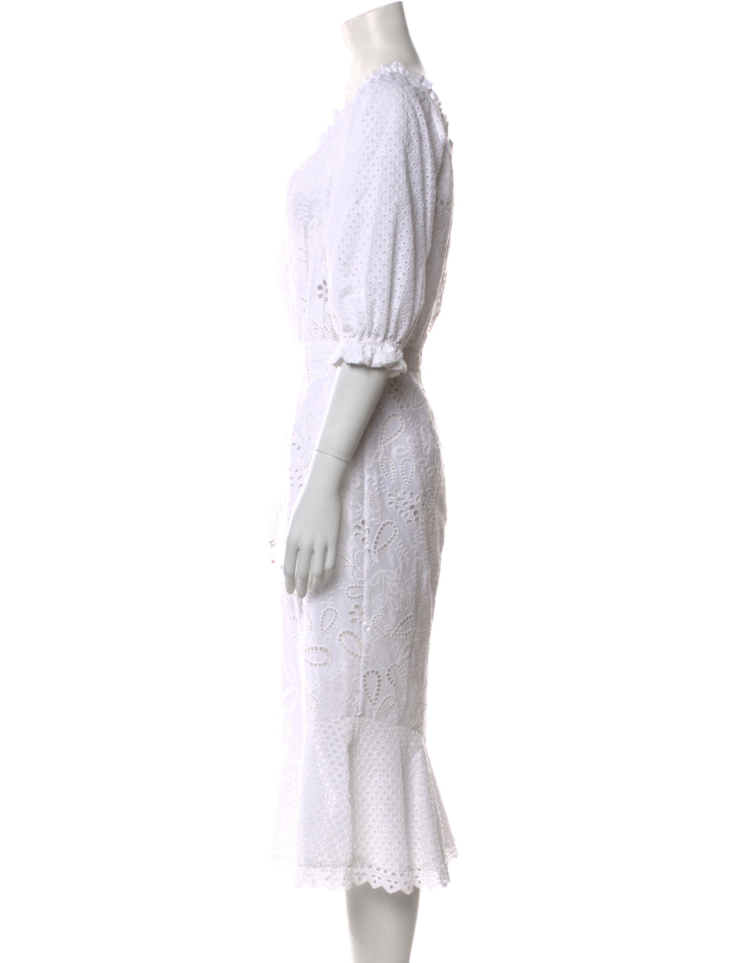 Saloni Scoop Neck Midi Length Dress