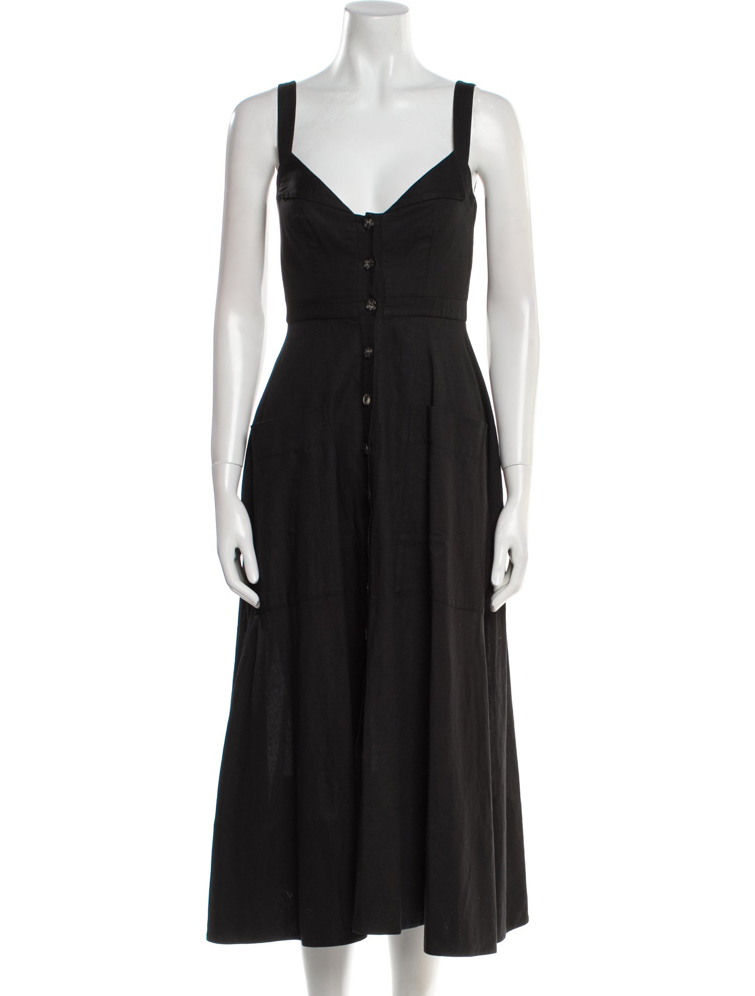 Saloni Square Neckline Midi Length Dress