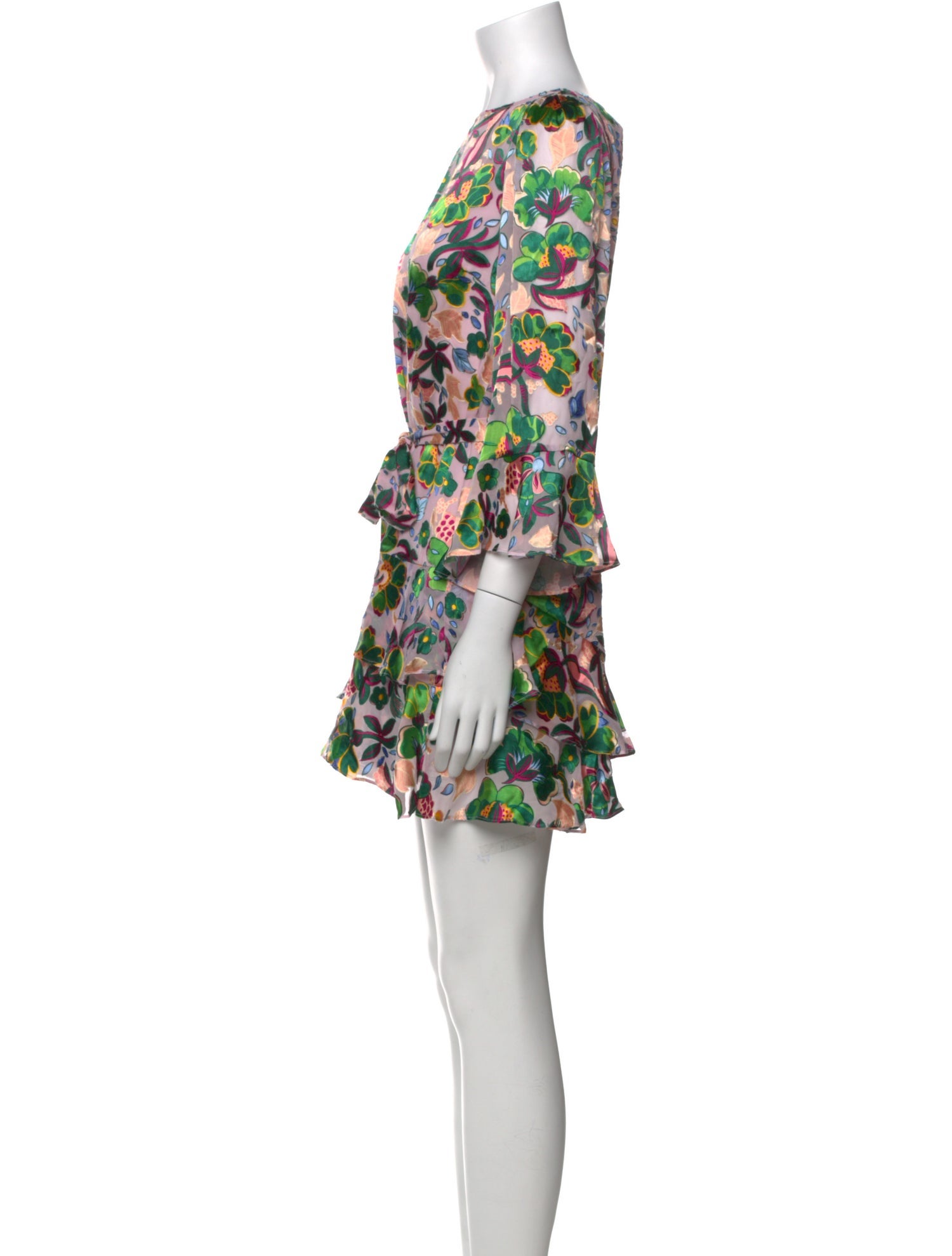 Saloni Floral Print Mini Dress