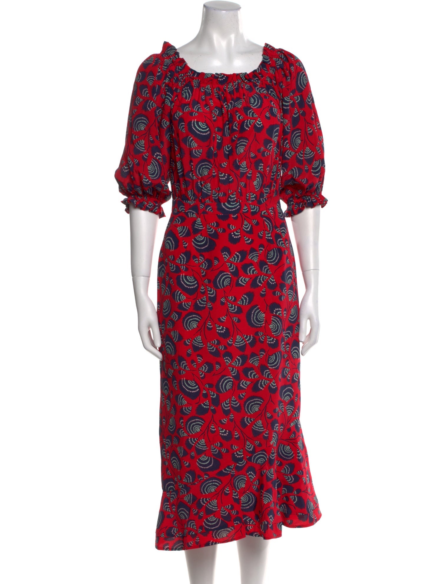 Saloni Silk Midi Length Dress