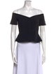 Saloni Off-The-Shoulder Short Sleeve Crop Top