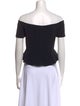 Saloni Off-The-Shoulder Short Sleeve Crop Top
