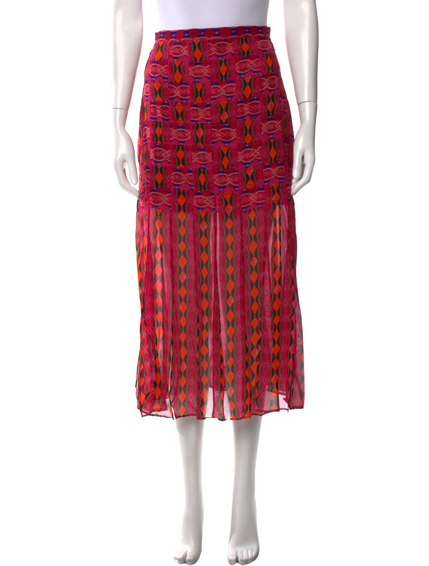 Saloni Silk Midi Length Skirt w/ Tags