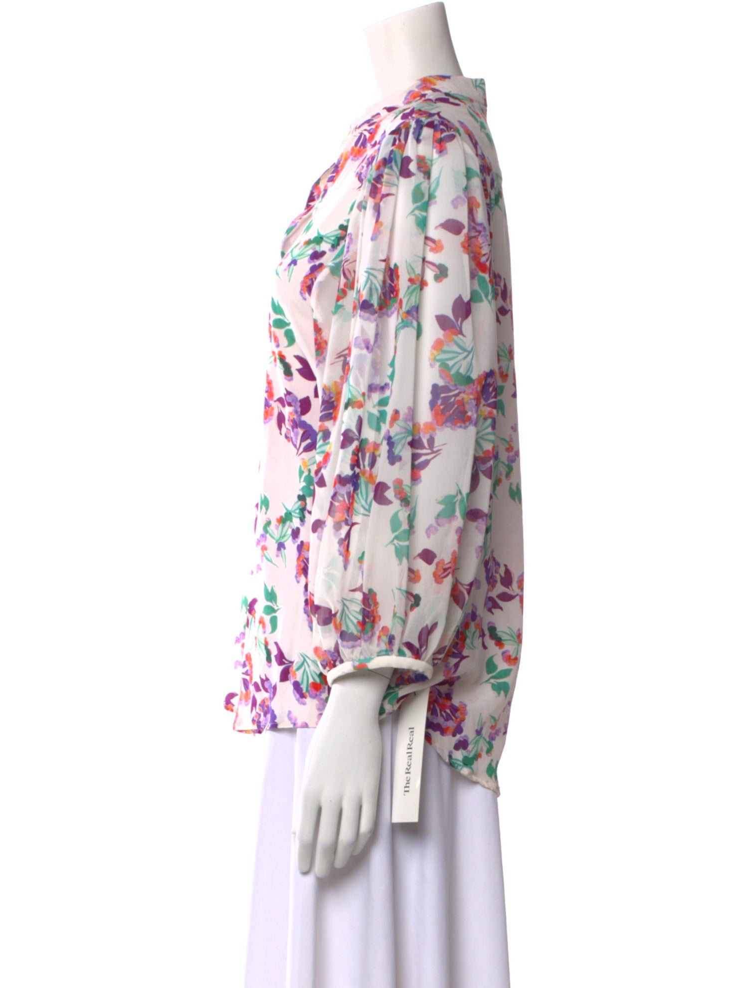 Saloni Silk Floral Print Blouse