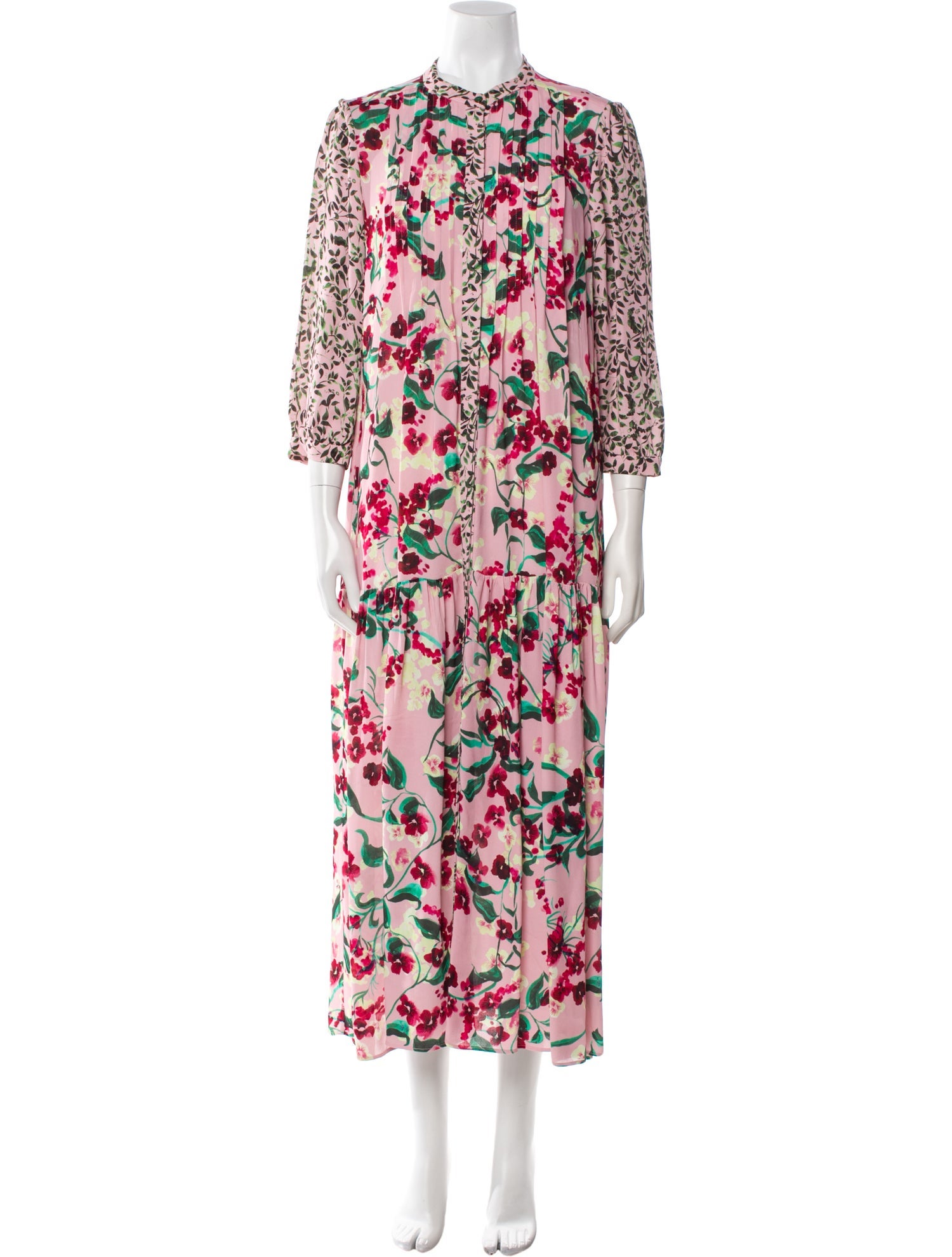 Saloni Floral Print Long Dress