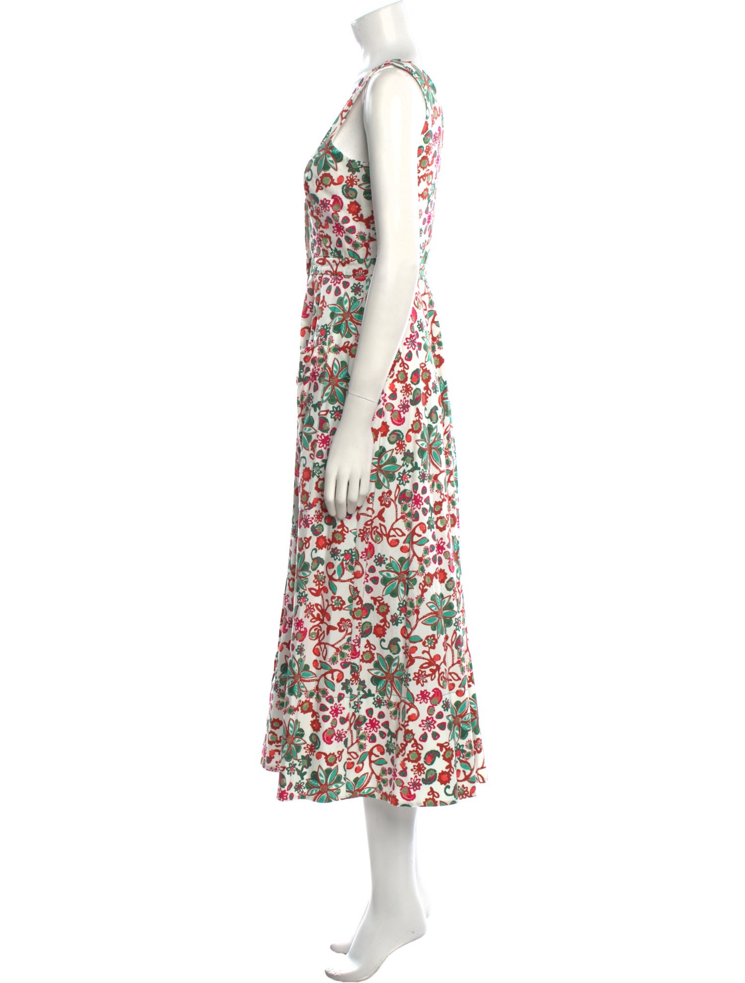 Saloni Floral Print Long Dress