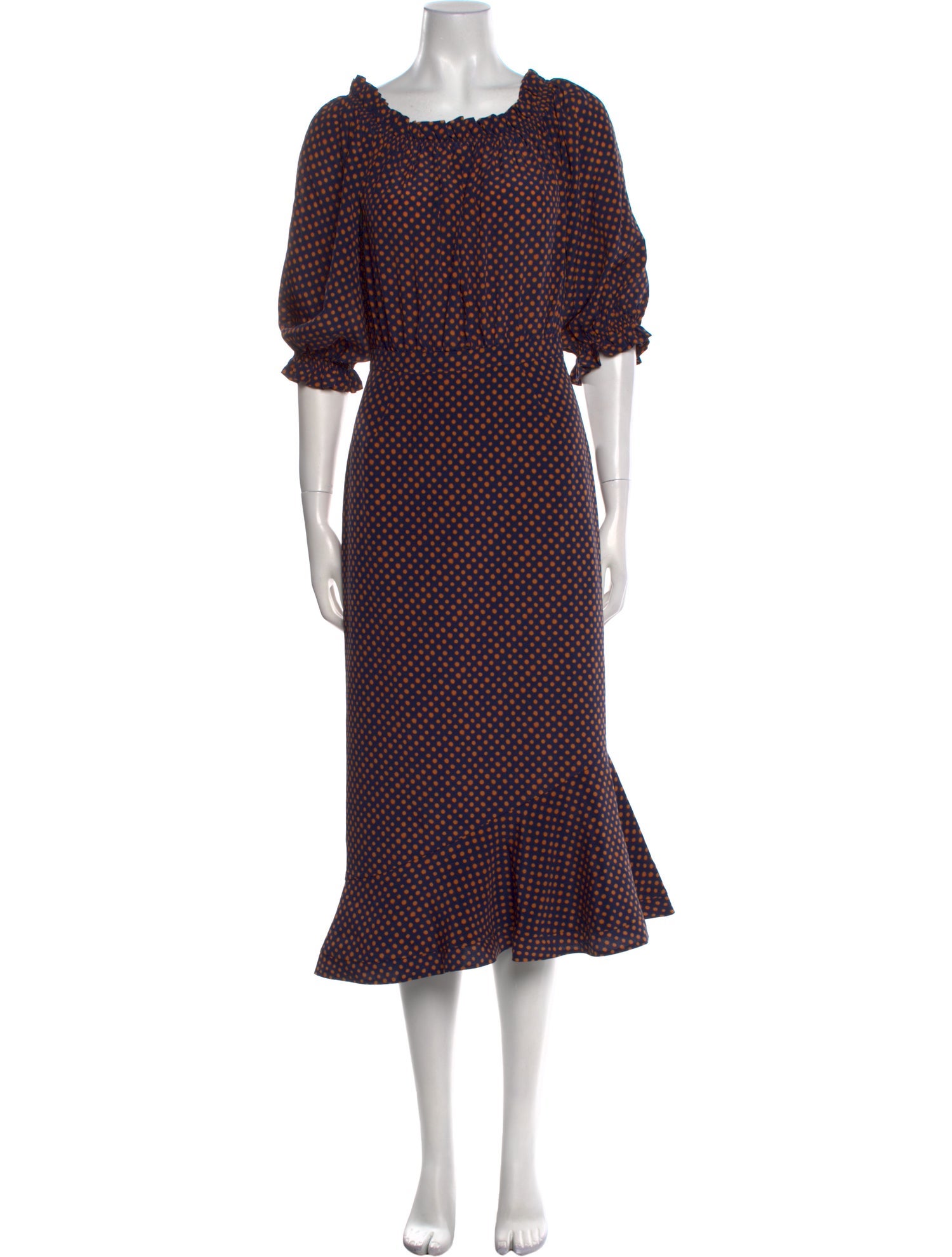 Saloni Silk Midi Length Dress