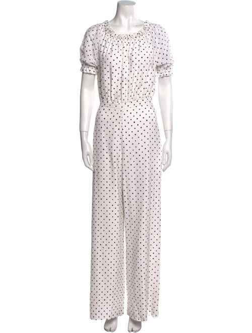 Saloni Silk Polka Dot Print Jumpsuit