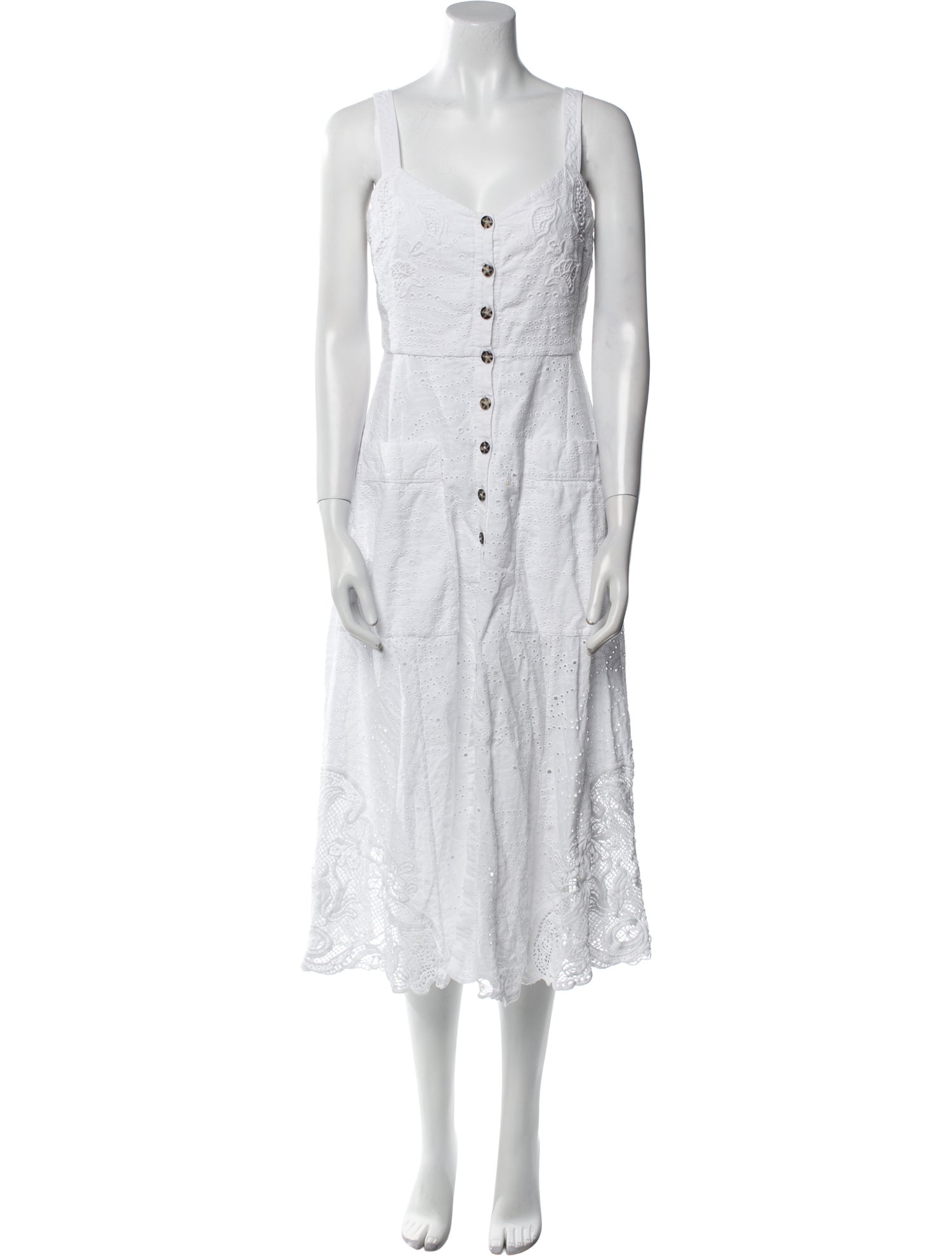 Saloni Square Neckline Midi Length Dress