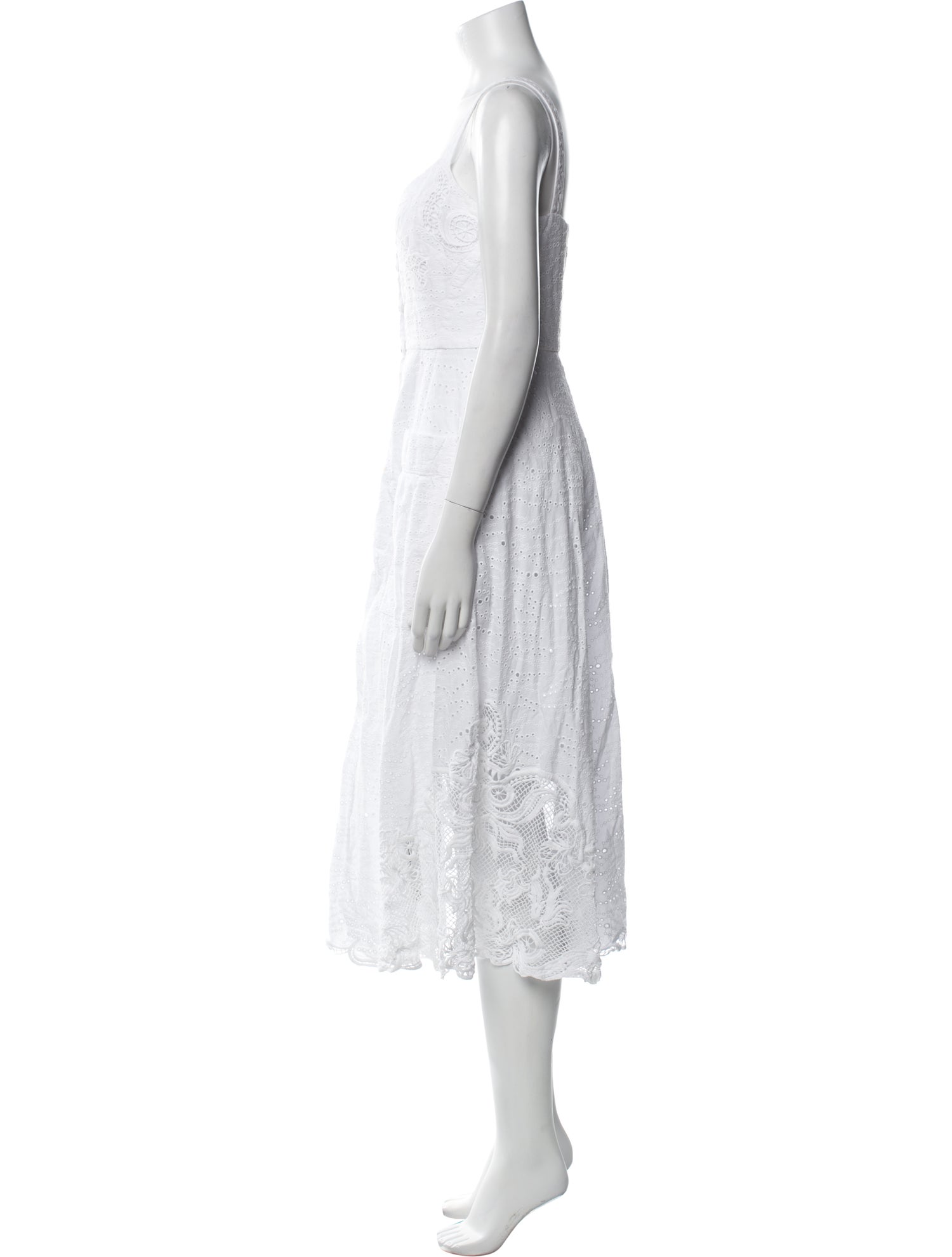 Saloni Square Neckline Midi Length Dress