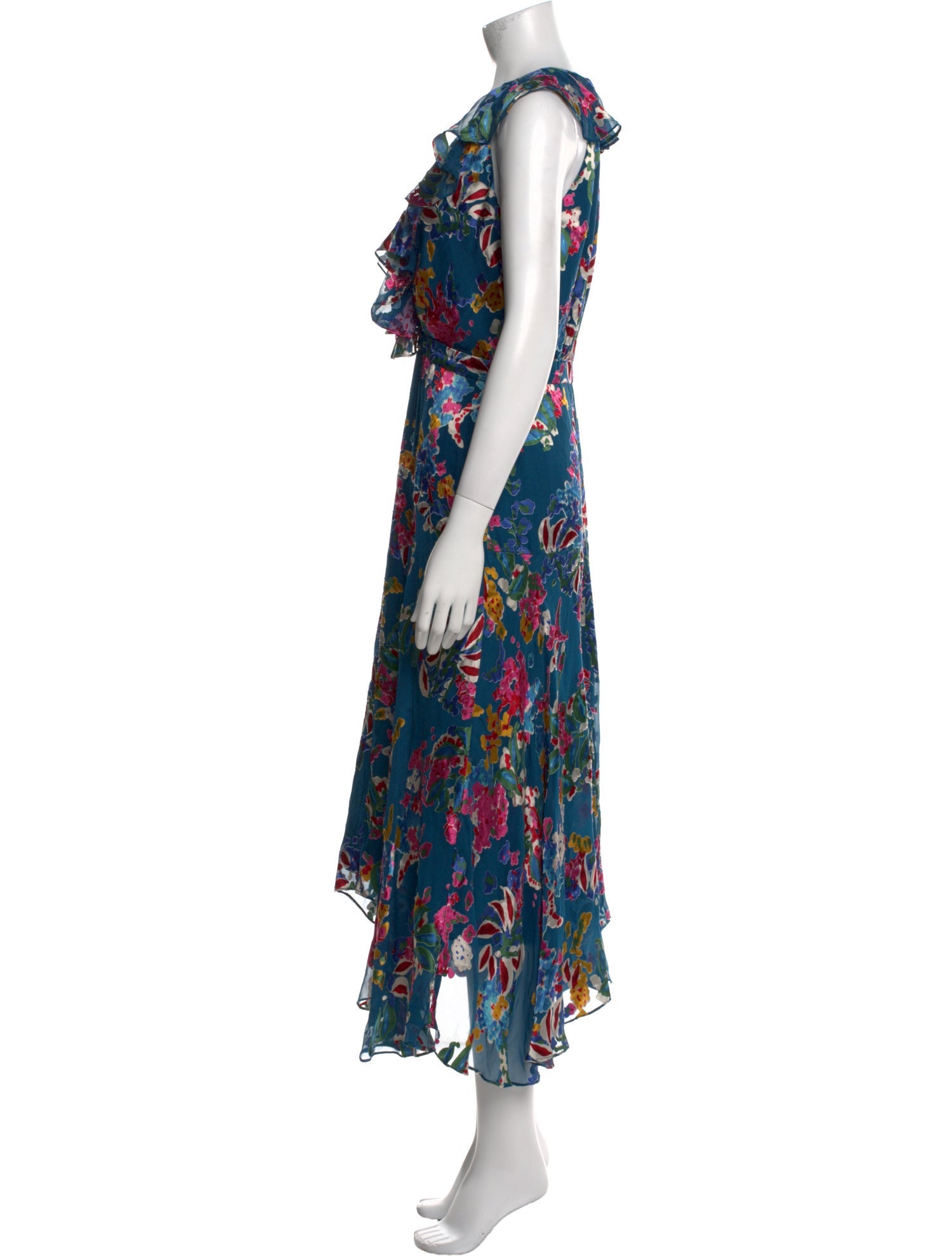 Saloni Floral Print Long Dress