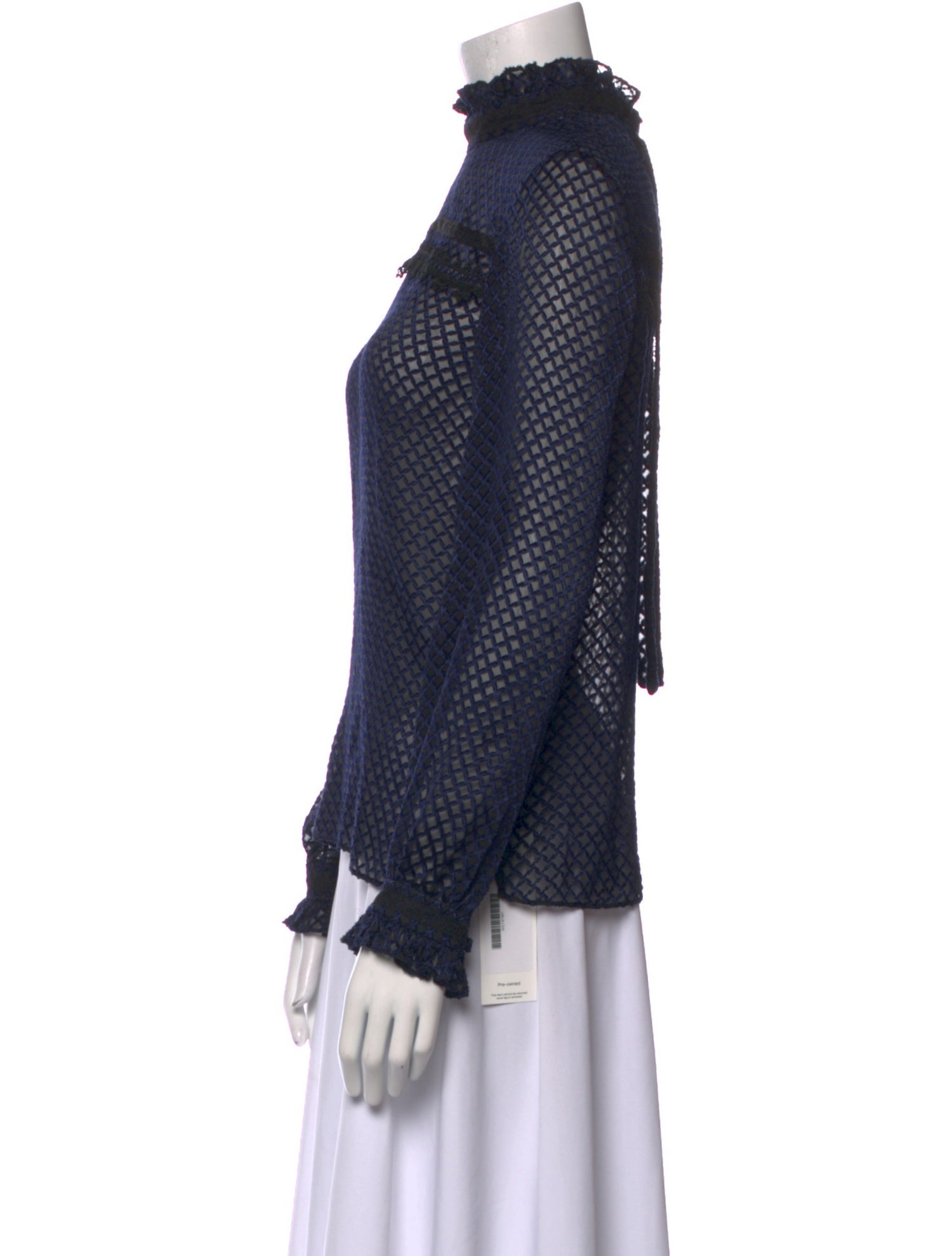 Saloni Printed Turtleneck Blouse