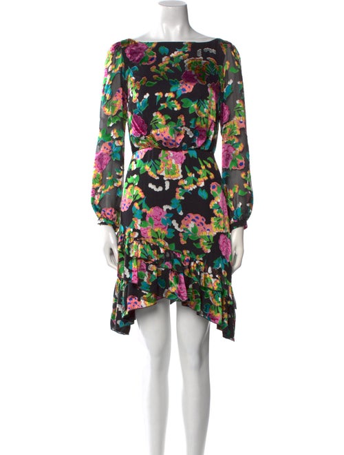 Saloni Floral Print Mini Dress