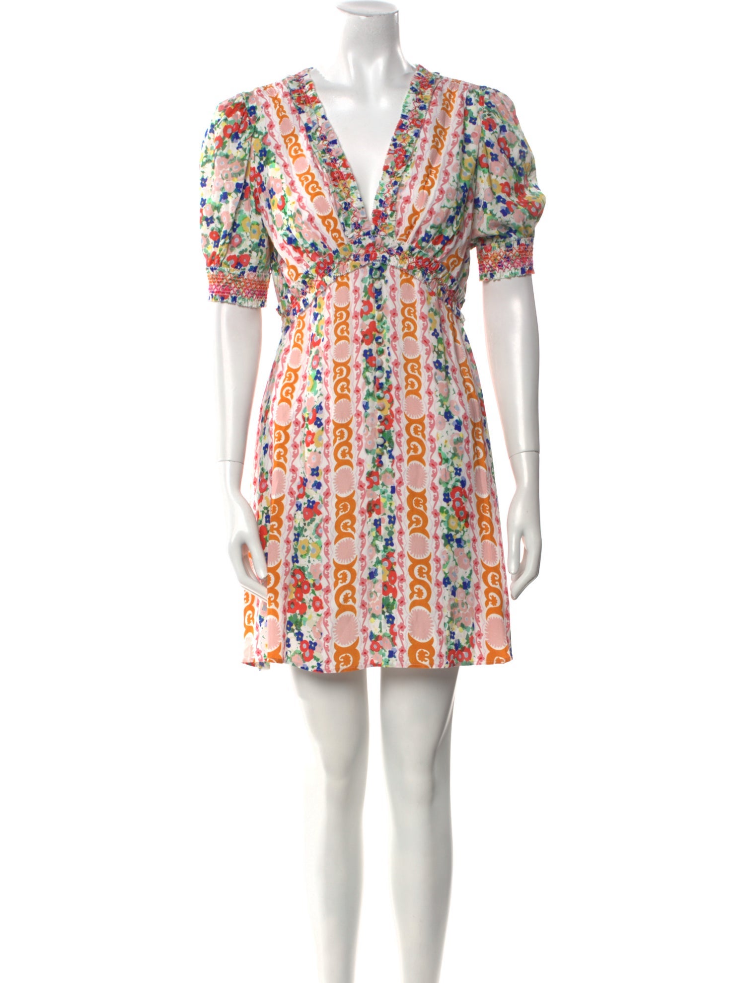 Saloni Floral Print Mini Dress