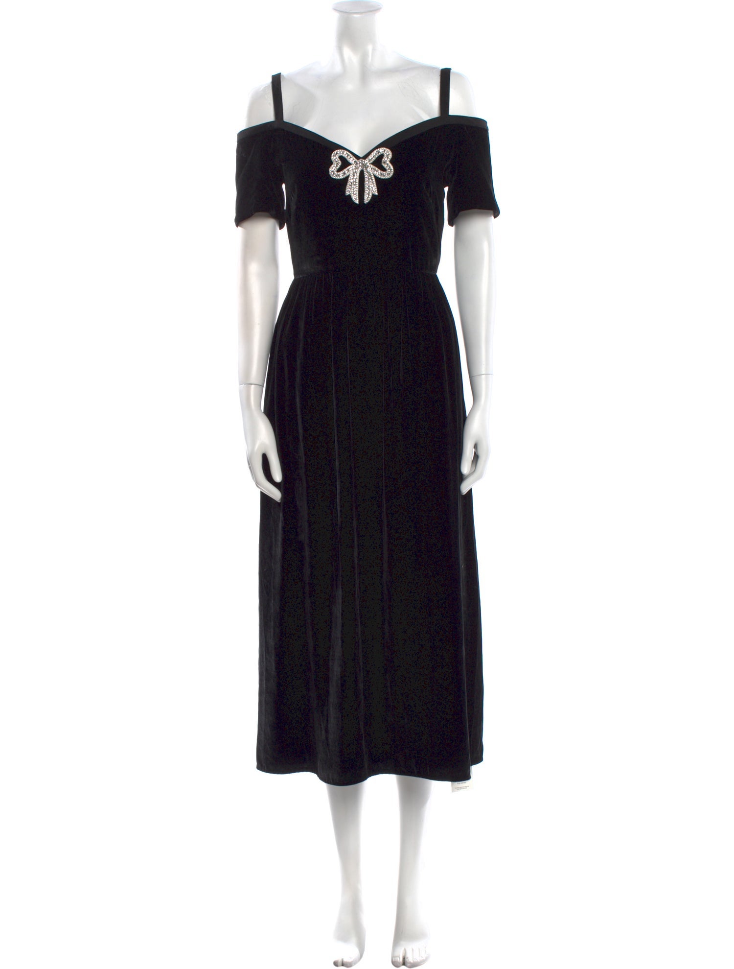 Saloni Off-The-Shoulder Midi Length Dress