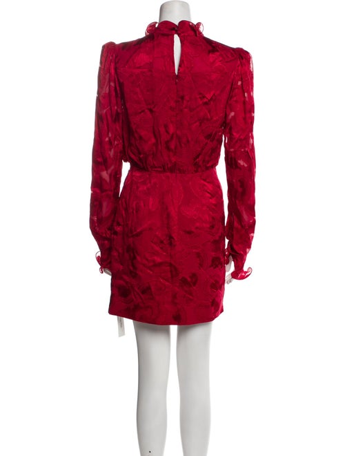 Saloni Lace Pattern Mini Dress