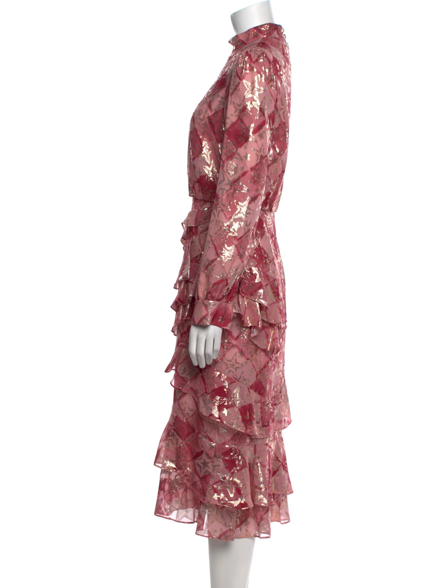 Saloni Silk Midi Length Dress