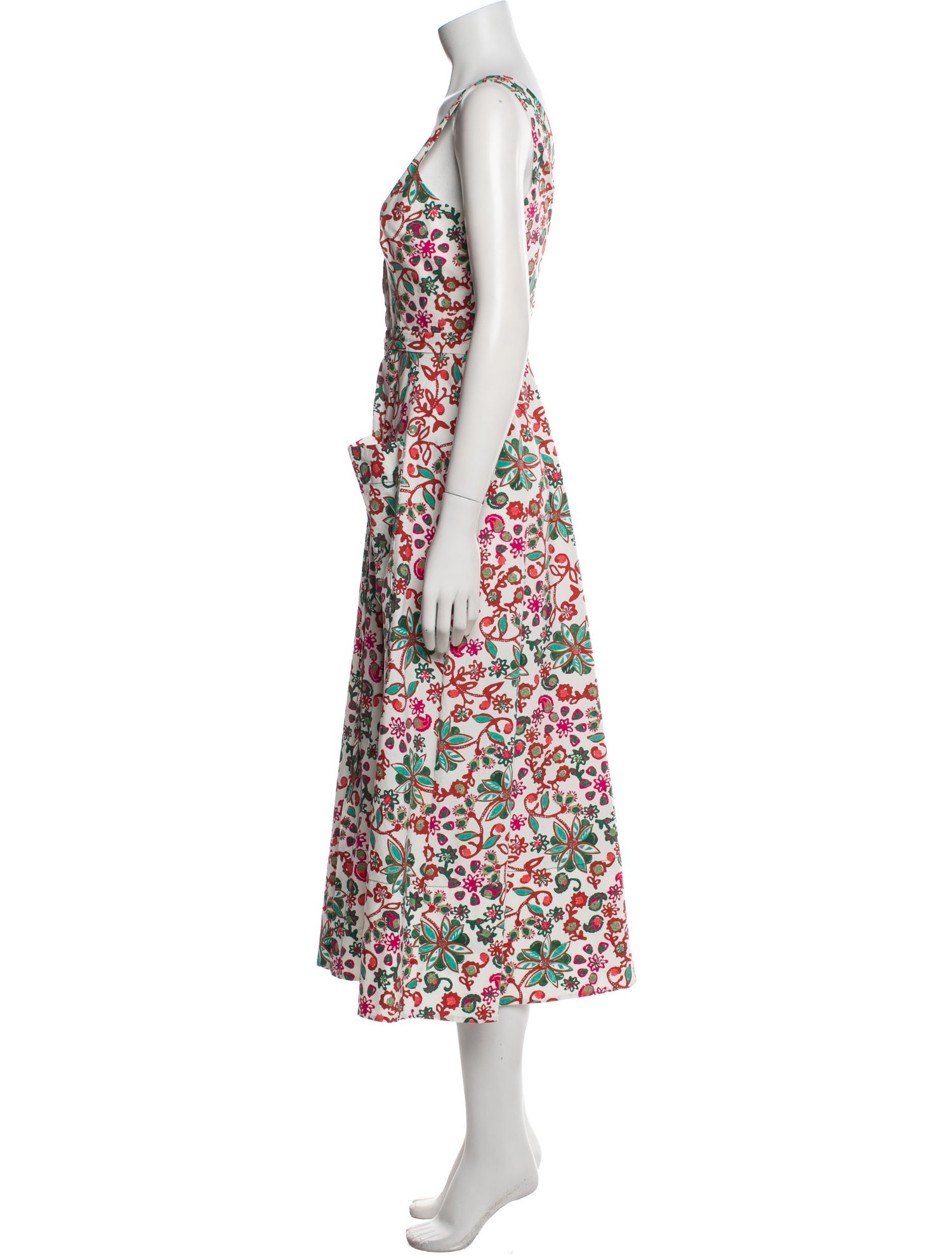 Saloni Floral Print Long Dress