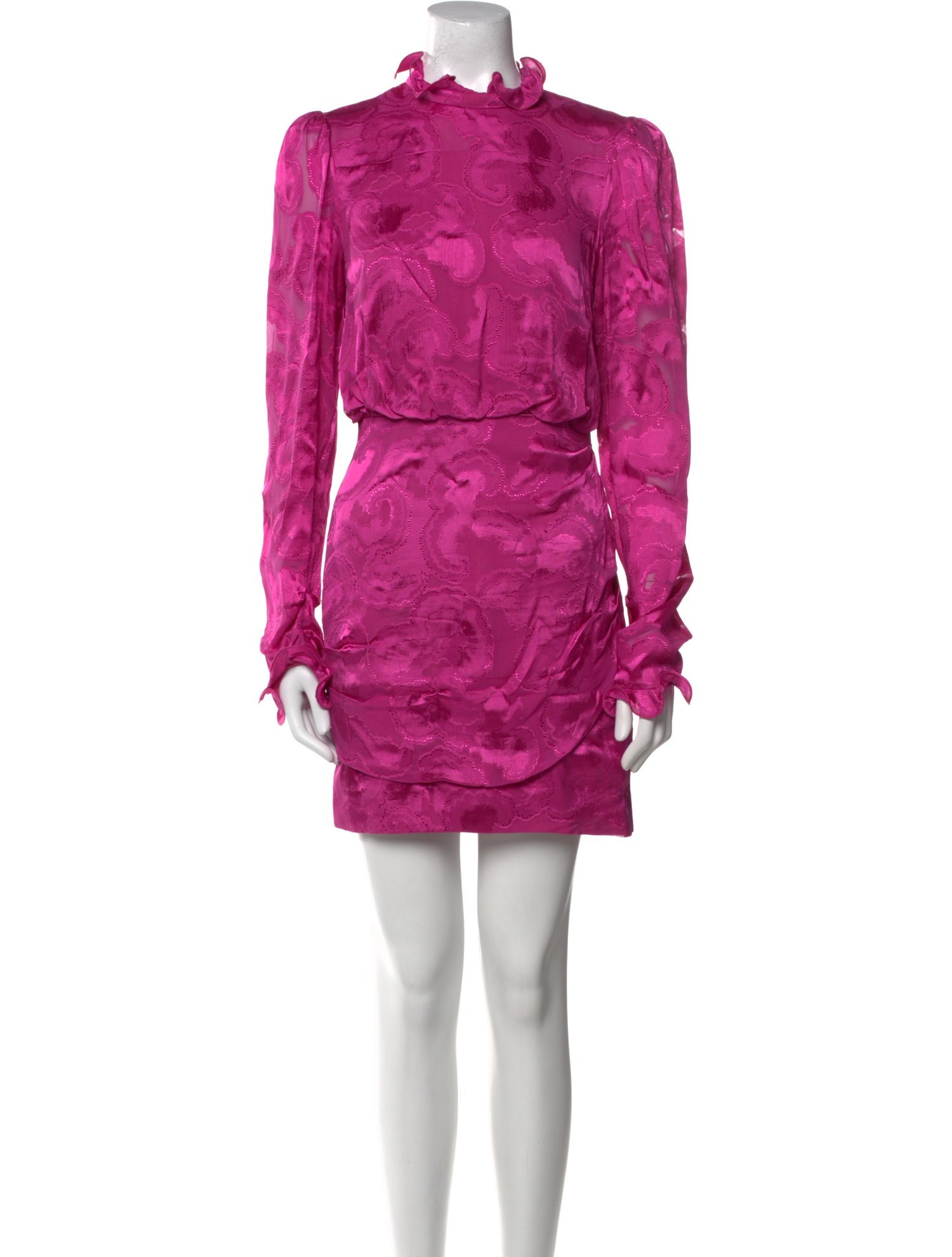 Saloni Mock Neck Mini Dress