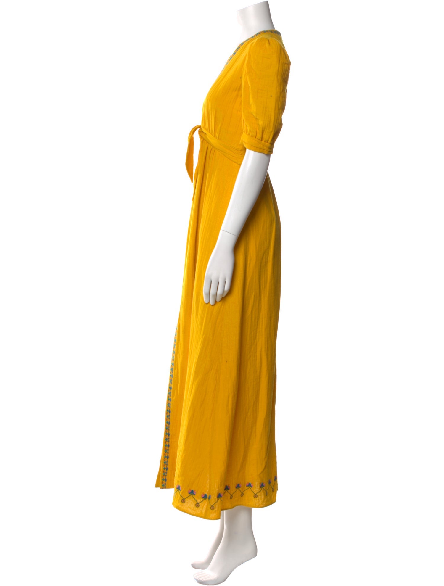 Saloni V-Neck Long Dress