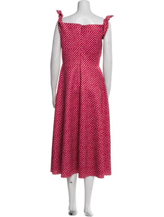 Saloni Polka Dot Print Long Dress
