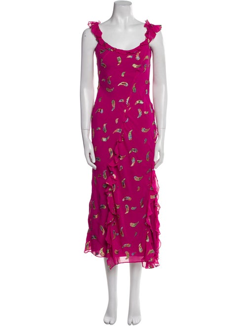 Saloni Silk Midi Length Dress