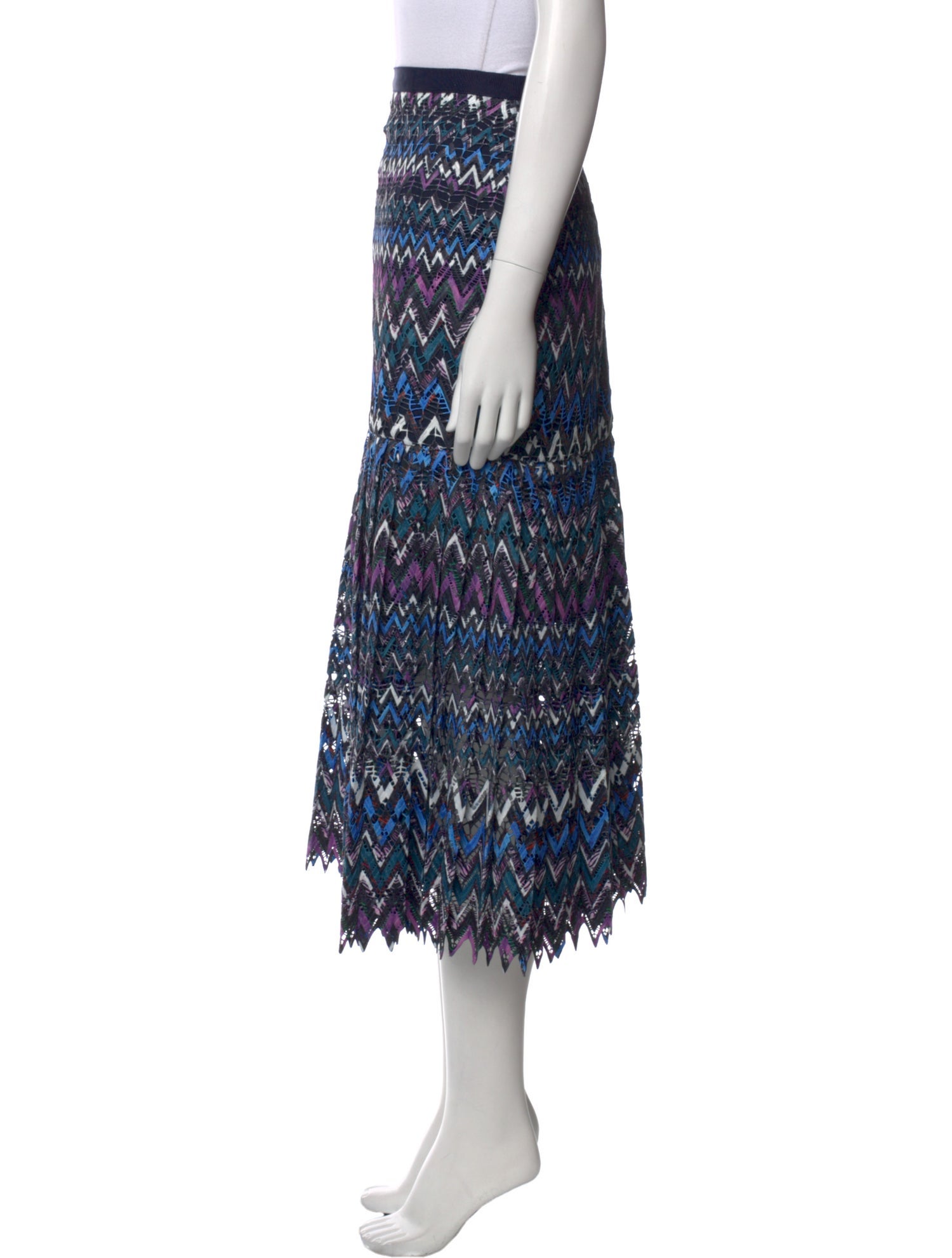 Saloni Printed Midi Length Skirt