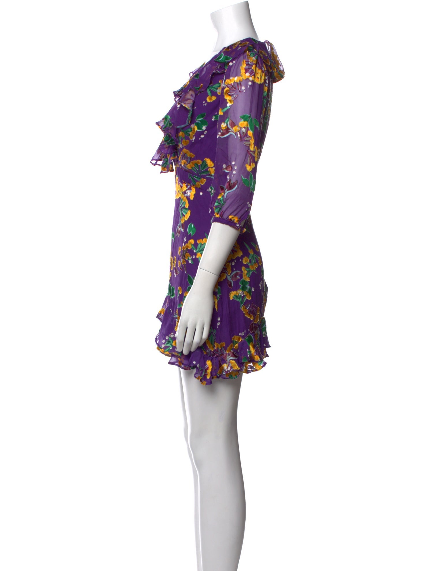 Saloni Floral Print Mini Dress