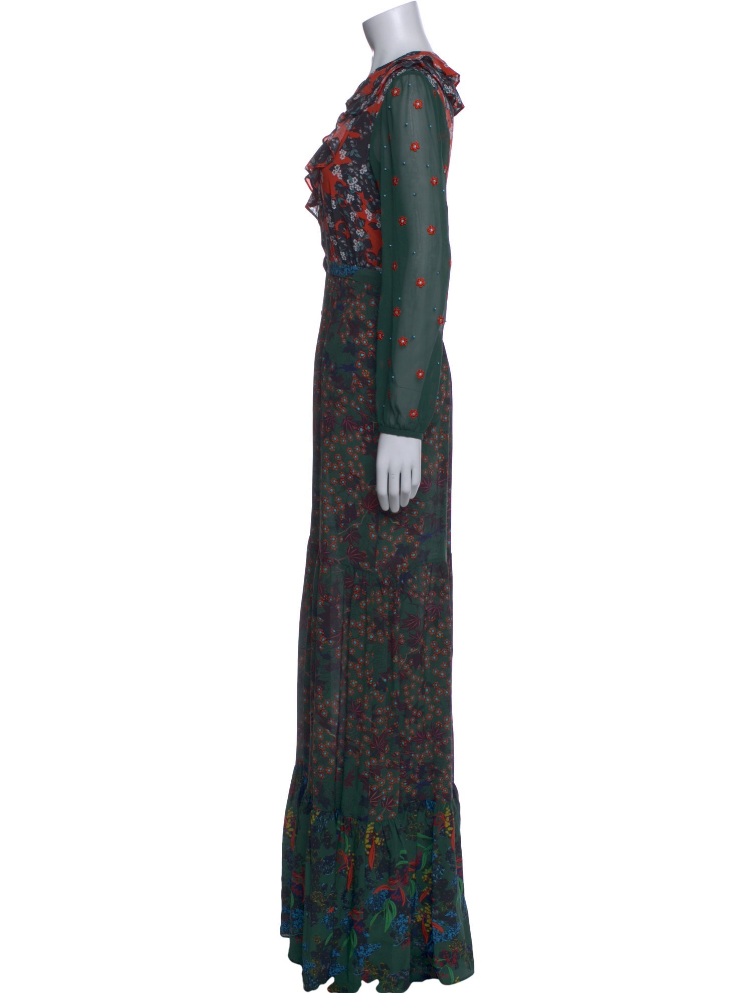 Saloni Silk Long Dress