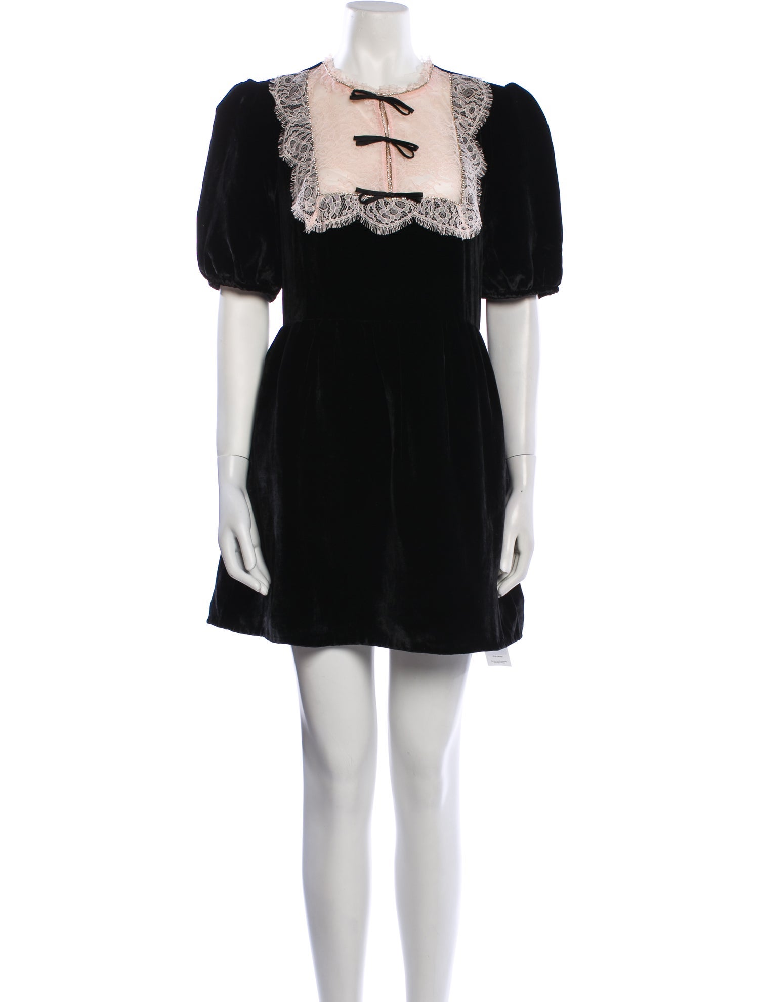 Saloni Crew Neck Mini Dress