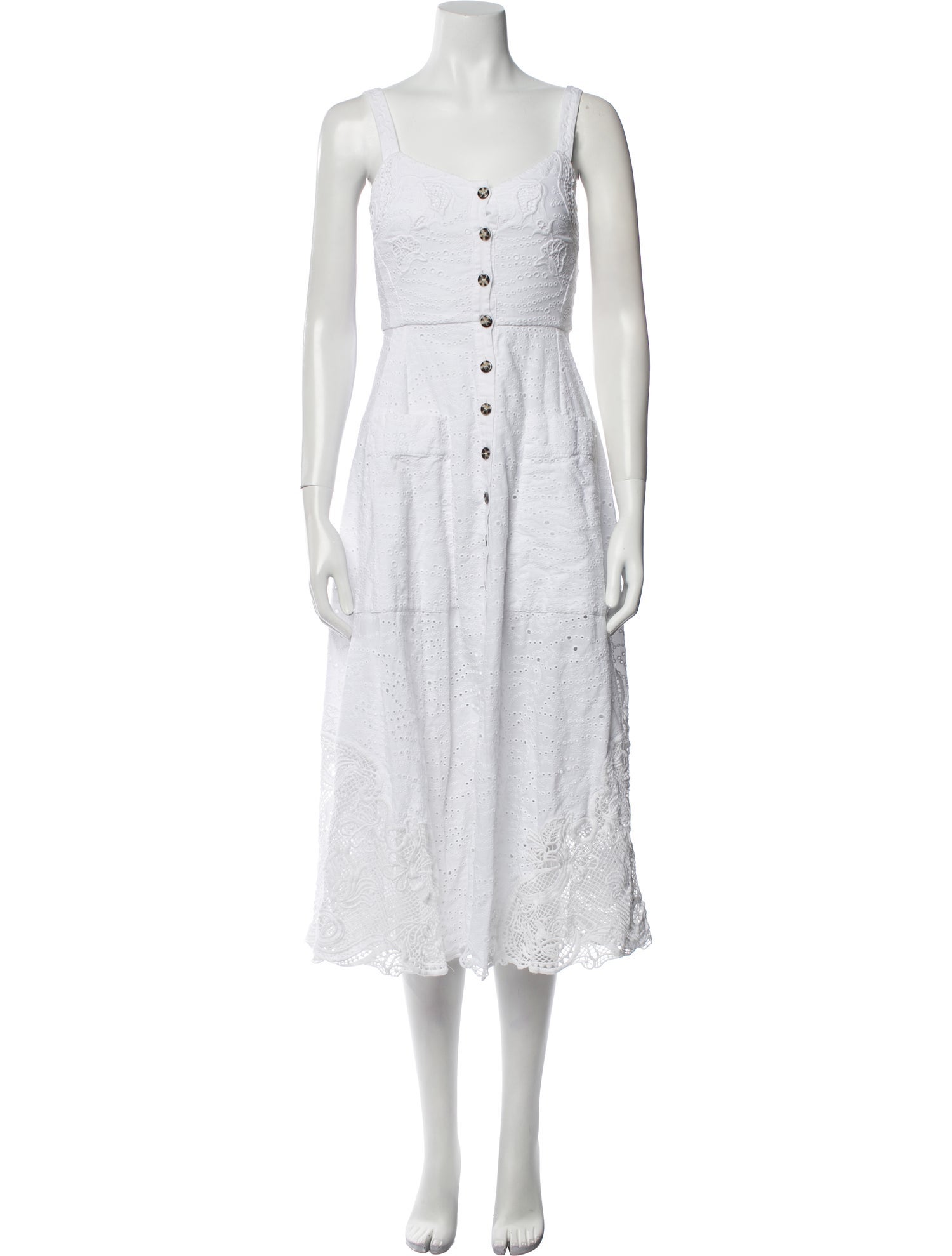 Saloni Square Neckline Midi Length Dress