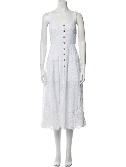 Saloni Square Neckline Midi Length Dress