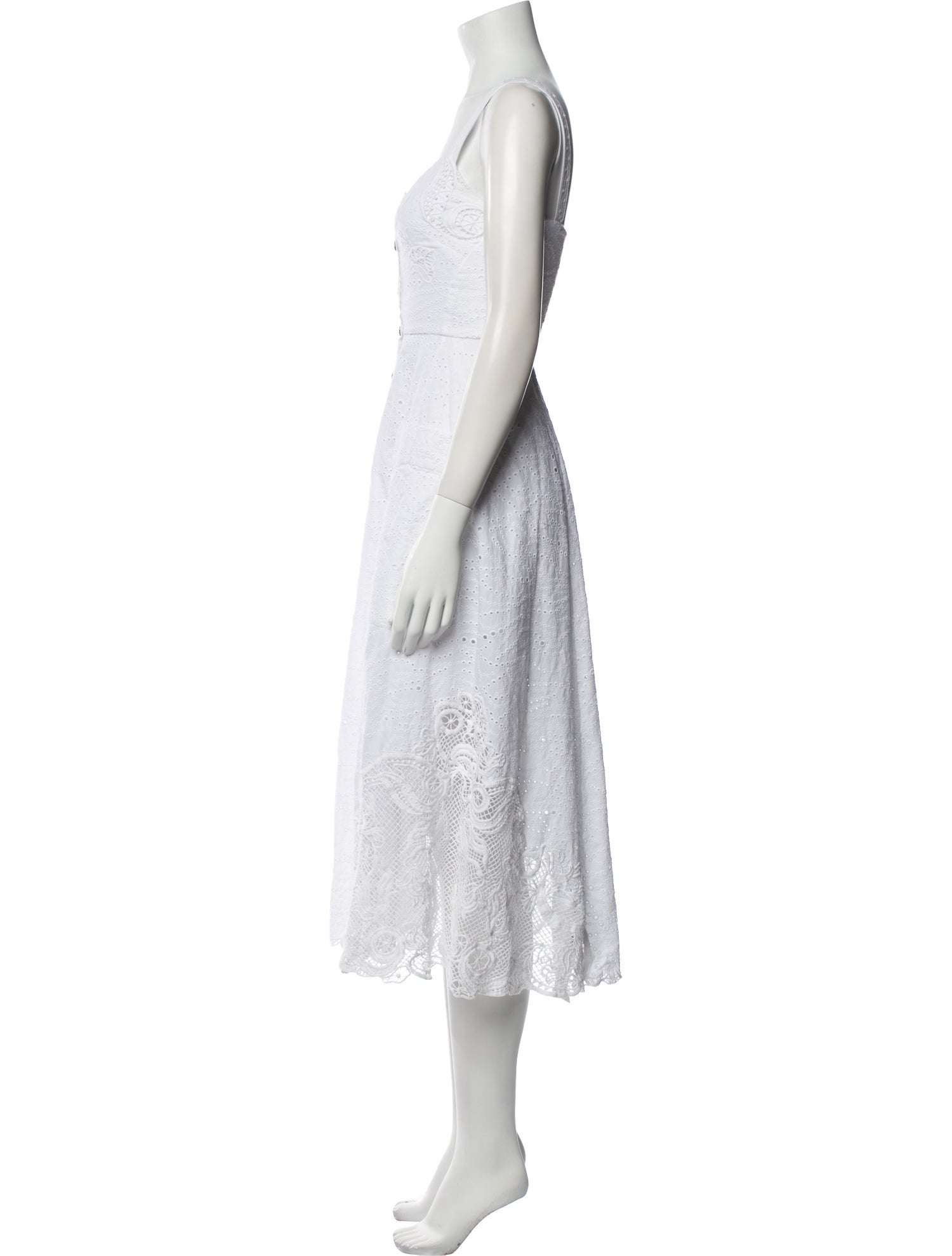 Saloni Square Neckline Midi Length Dress