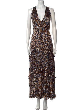 Saloni Printed Long Dress
