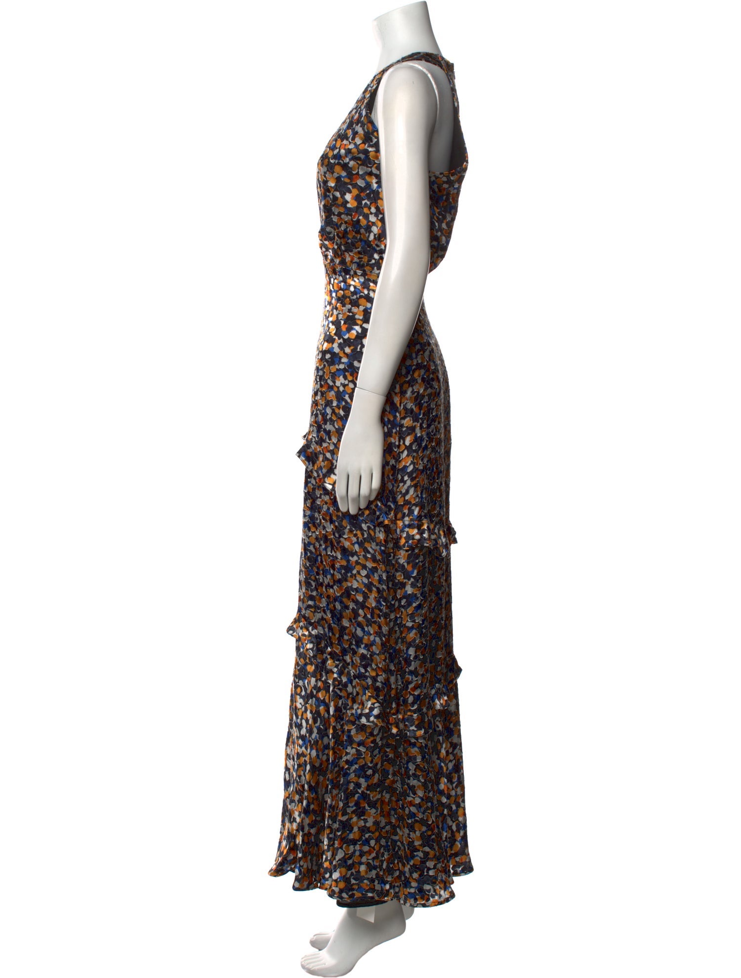 Saloni Printed Long Dress