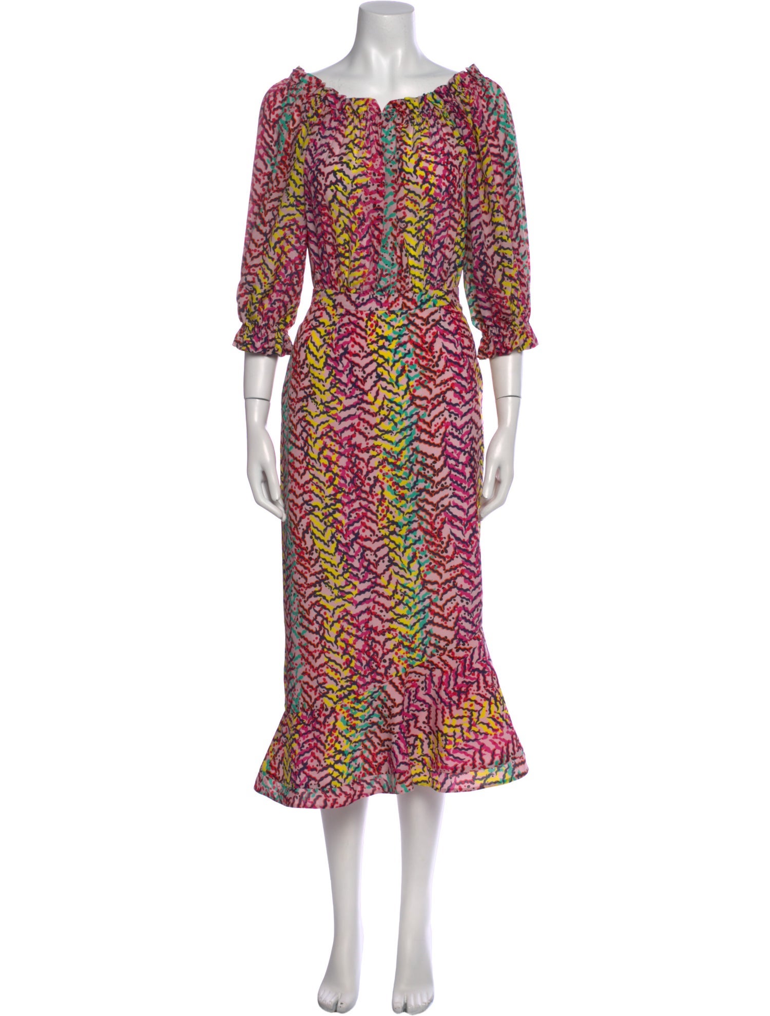 Saloni Silk Midi Length Dress