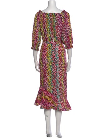 Saloni Silk Midi Length Dress