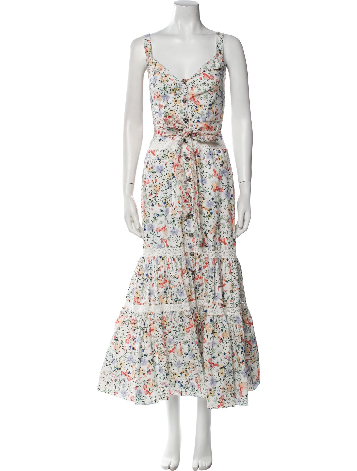 Saloni Floral Print Long Dress