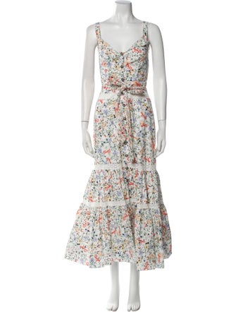 Saloni Floral Print Long Dress