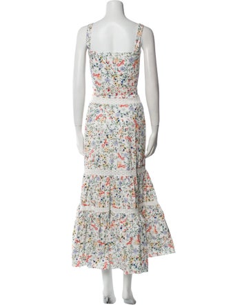 Saloni Floral Print Long Dress