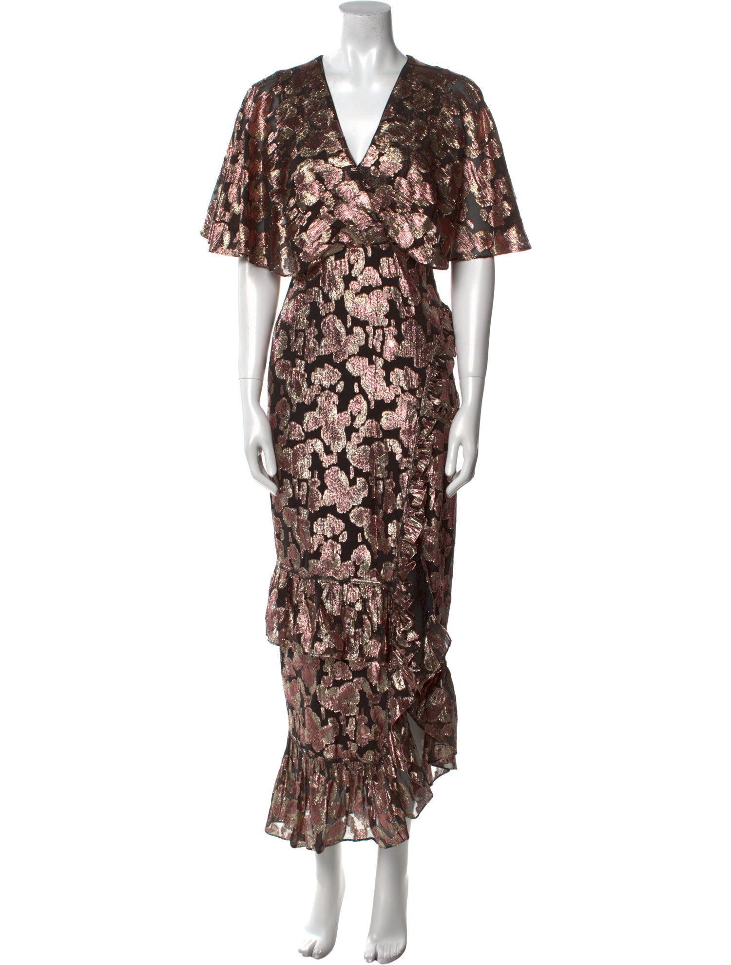 Saloni Floral Print Long Dress