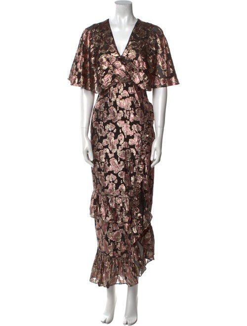 Saloni Floral Print Long Dress