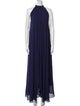 Saloni Halterneck Long Dress