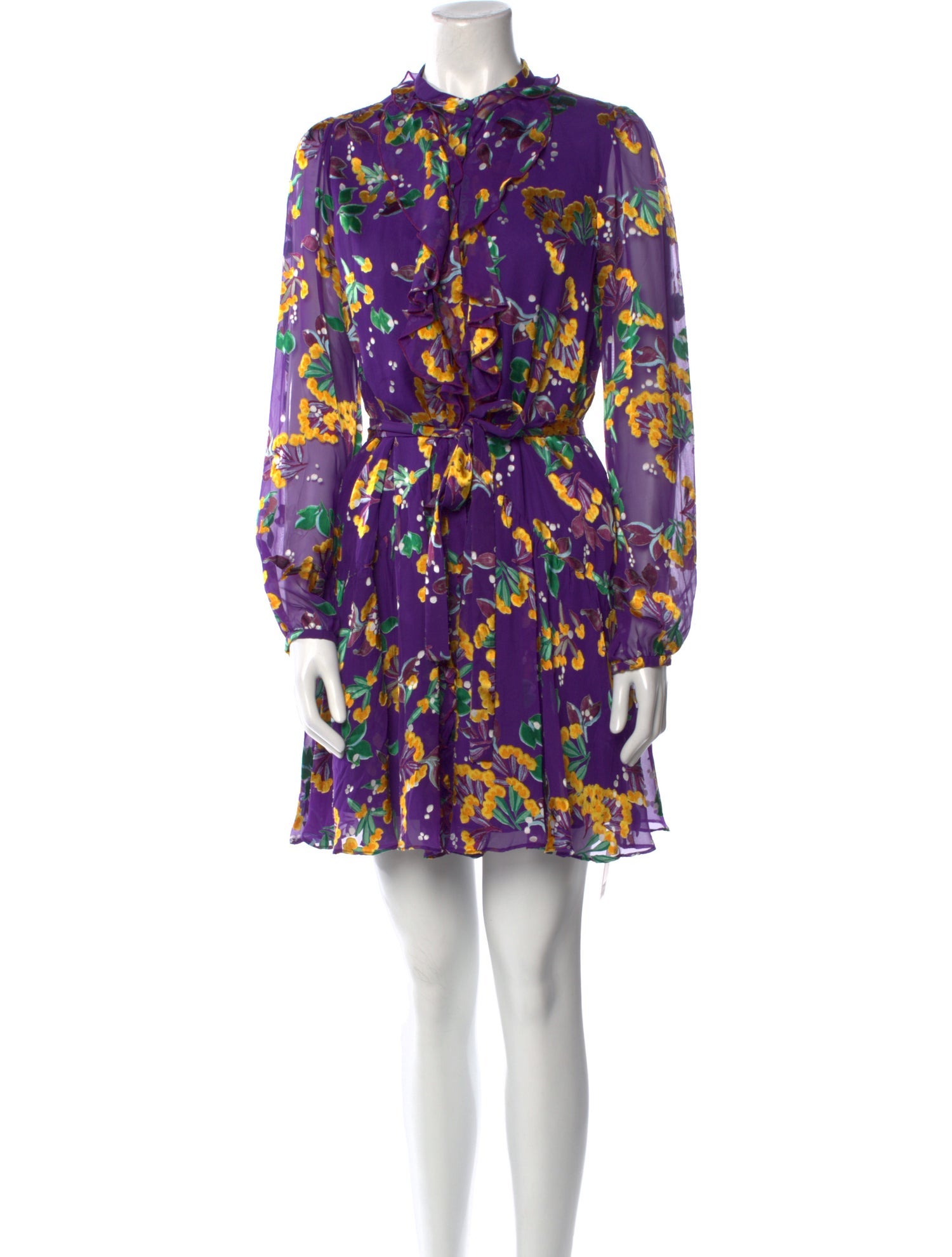 Saloni Floral Print Mini Dress