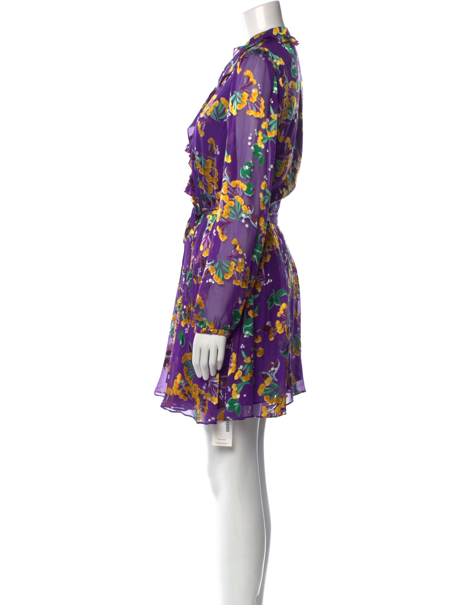 Saloni Floral Print Mini Dress