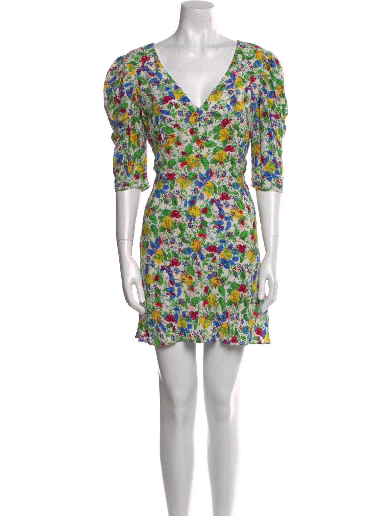 Saloni Floral Print Mini Dress