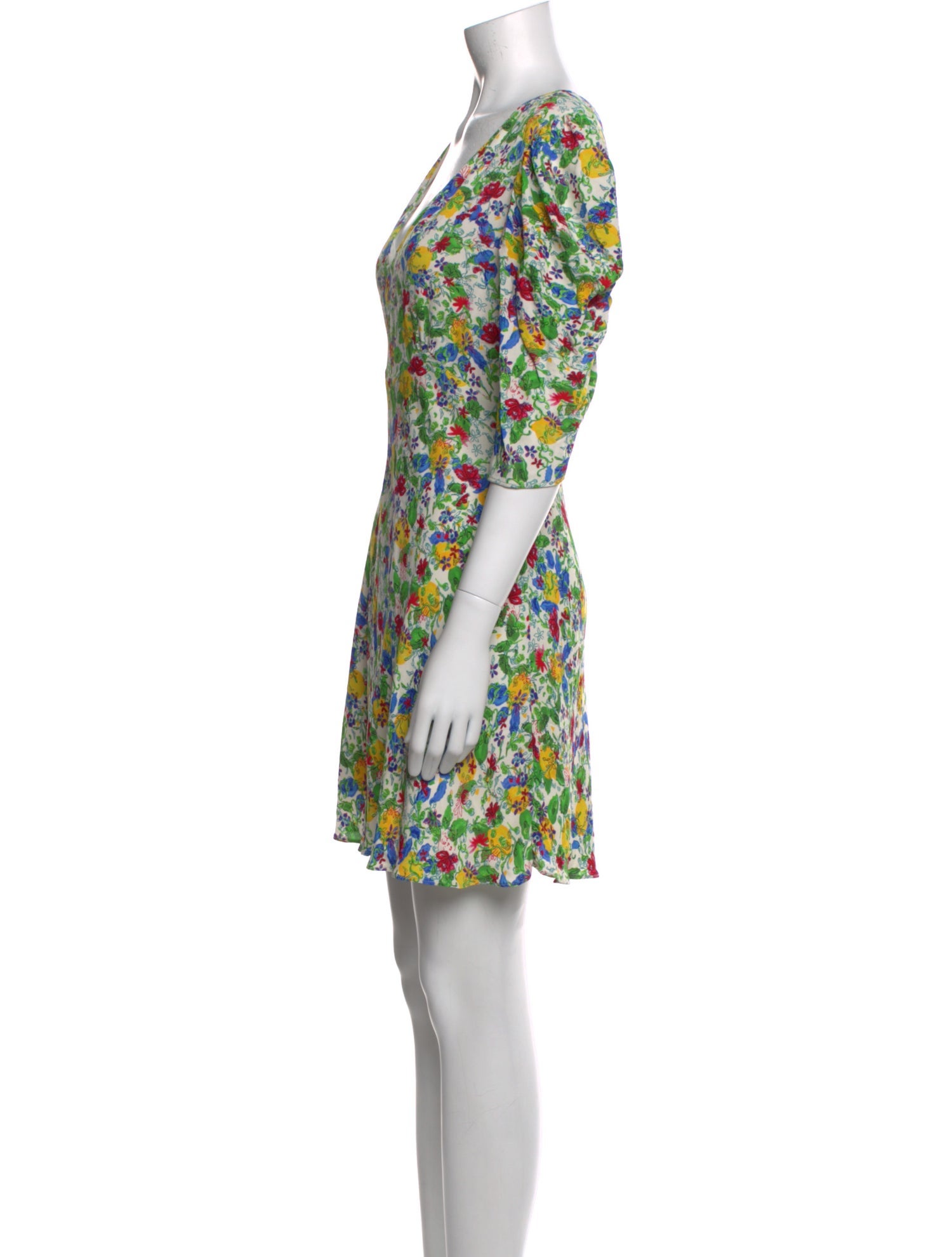 Saloni Floral Print Mini Dress